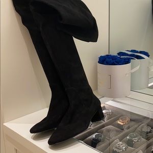 Stuart Weitzman OTK Black Boots